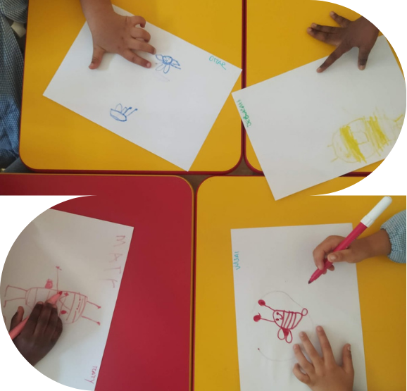 L'immagine raffigura delle mani di ba,bini di background culturale diverso che disegnano, ognuno sul suo foglio